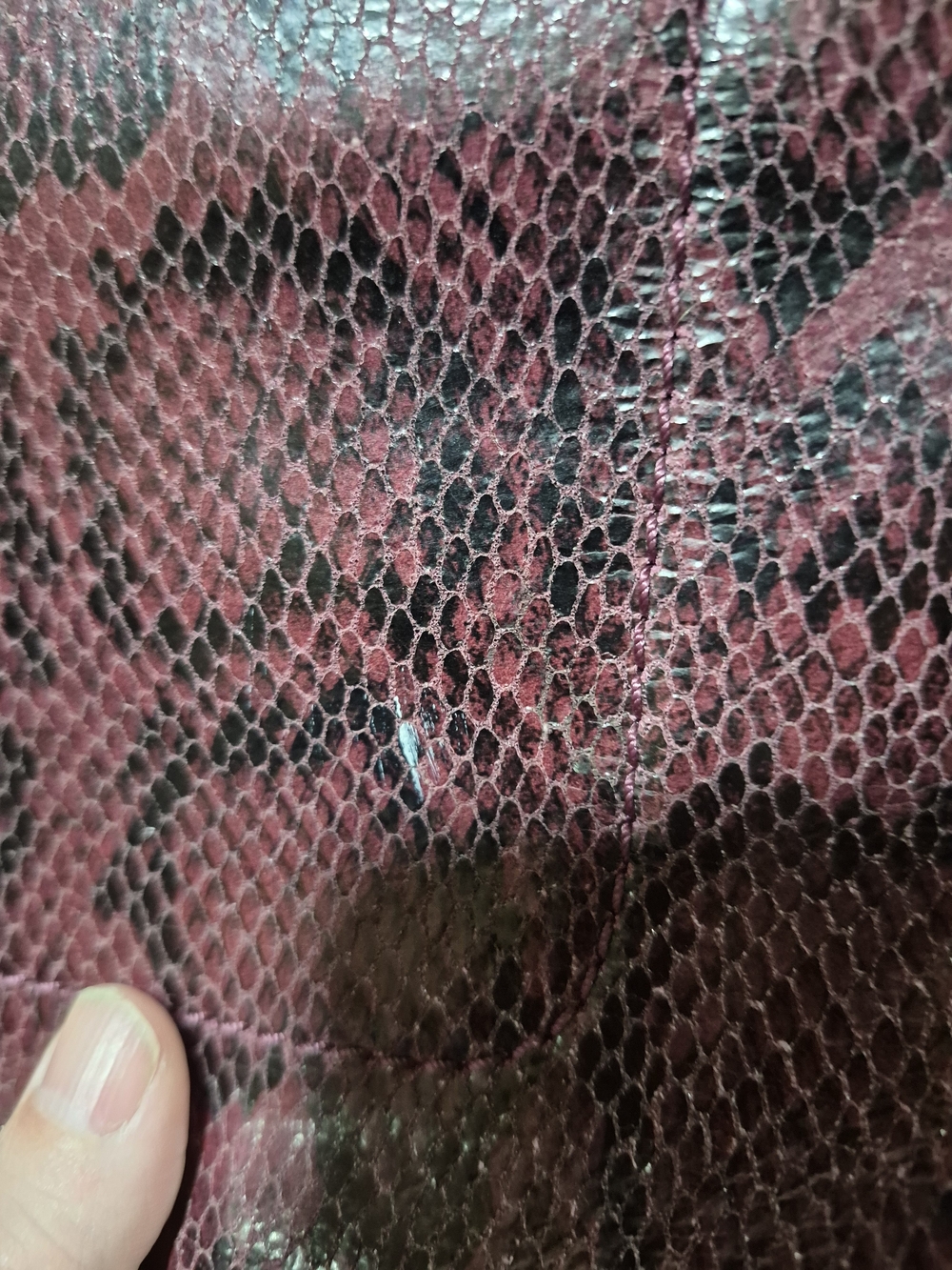 Cole Haan Raspberry Snake-Print Purse - Picture 3 of 13